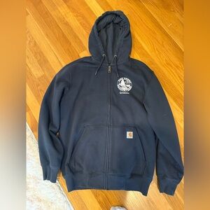 Navy Carhartt Zip up sweatshirt